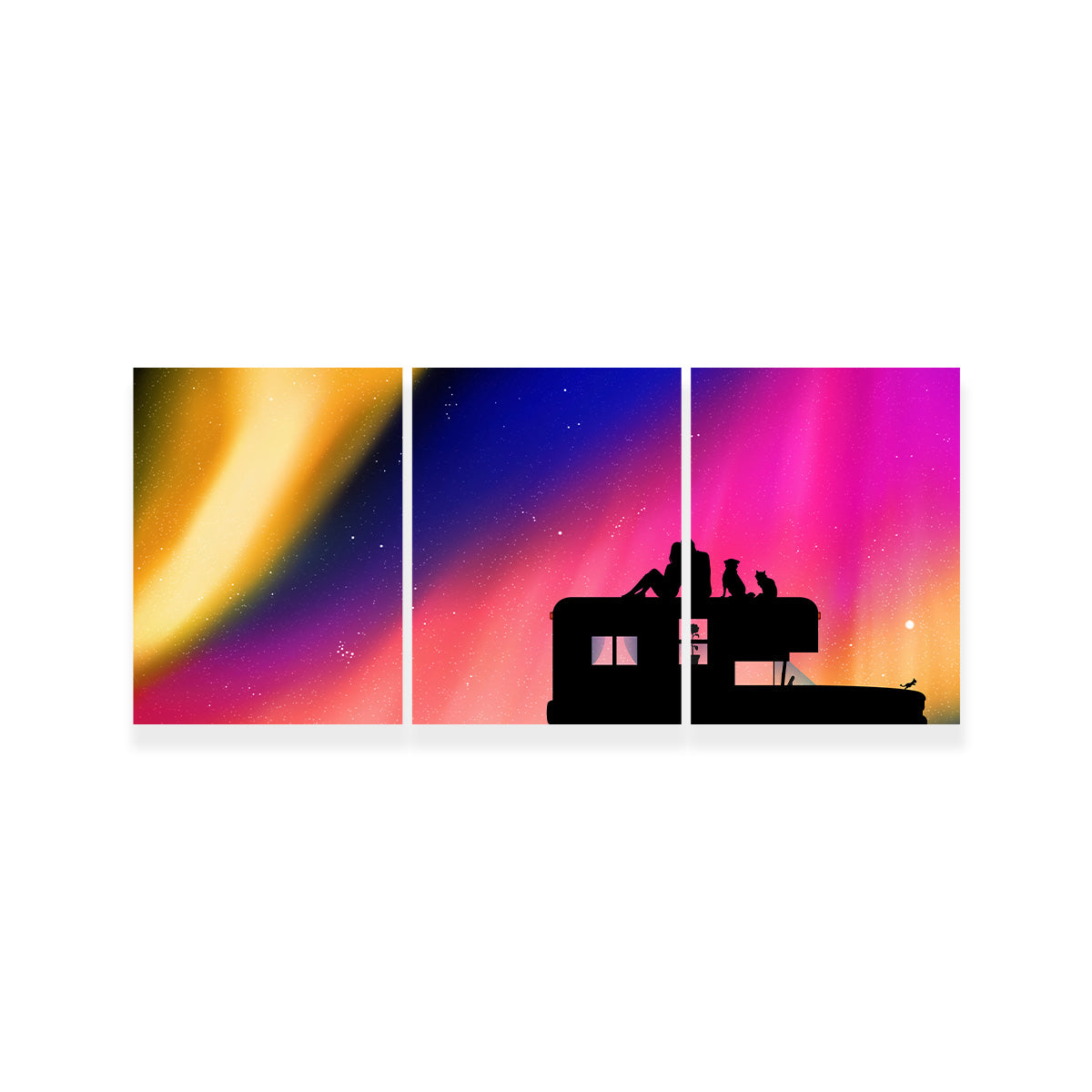 Stunning Northern Lights Camping Wall Art for Your Home Decor