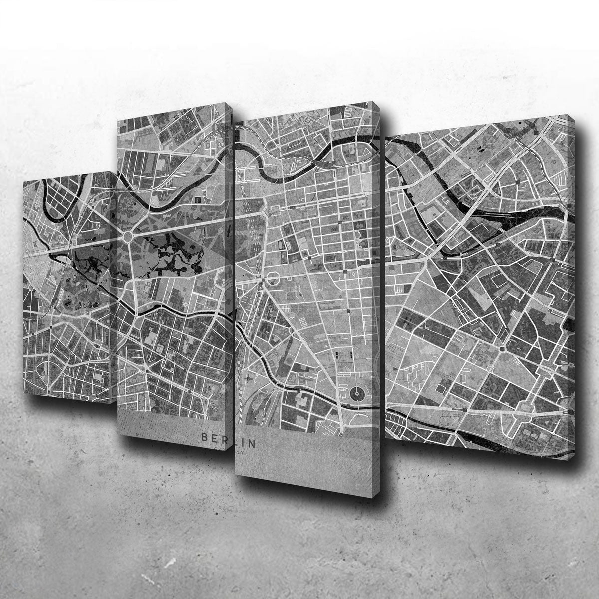 Exquisite Berlin Map 2 Wall Art for Your Home Decor