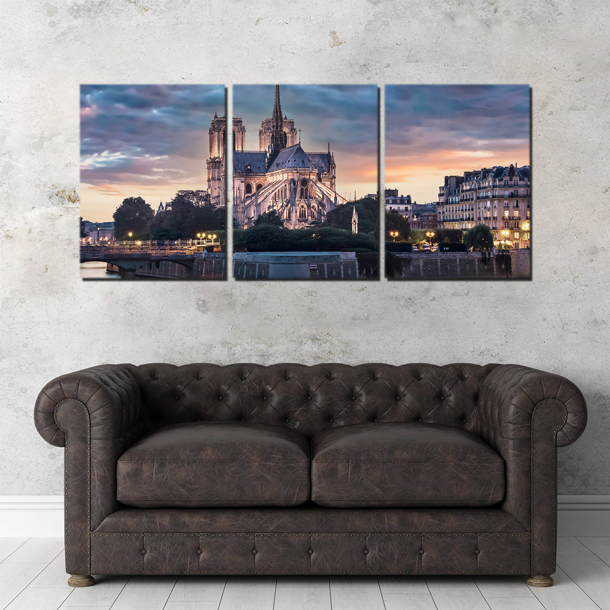 Stunning Notre Dame Sunset Wall Art for Home Decor