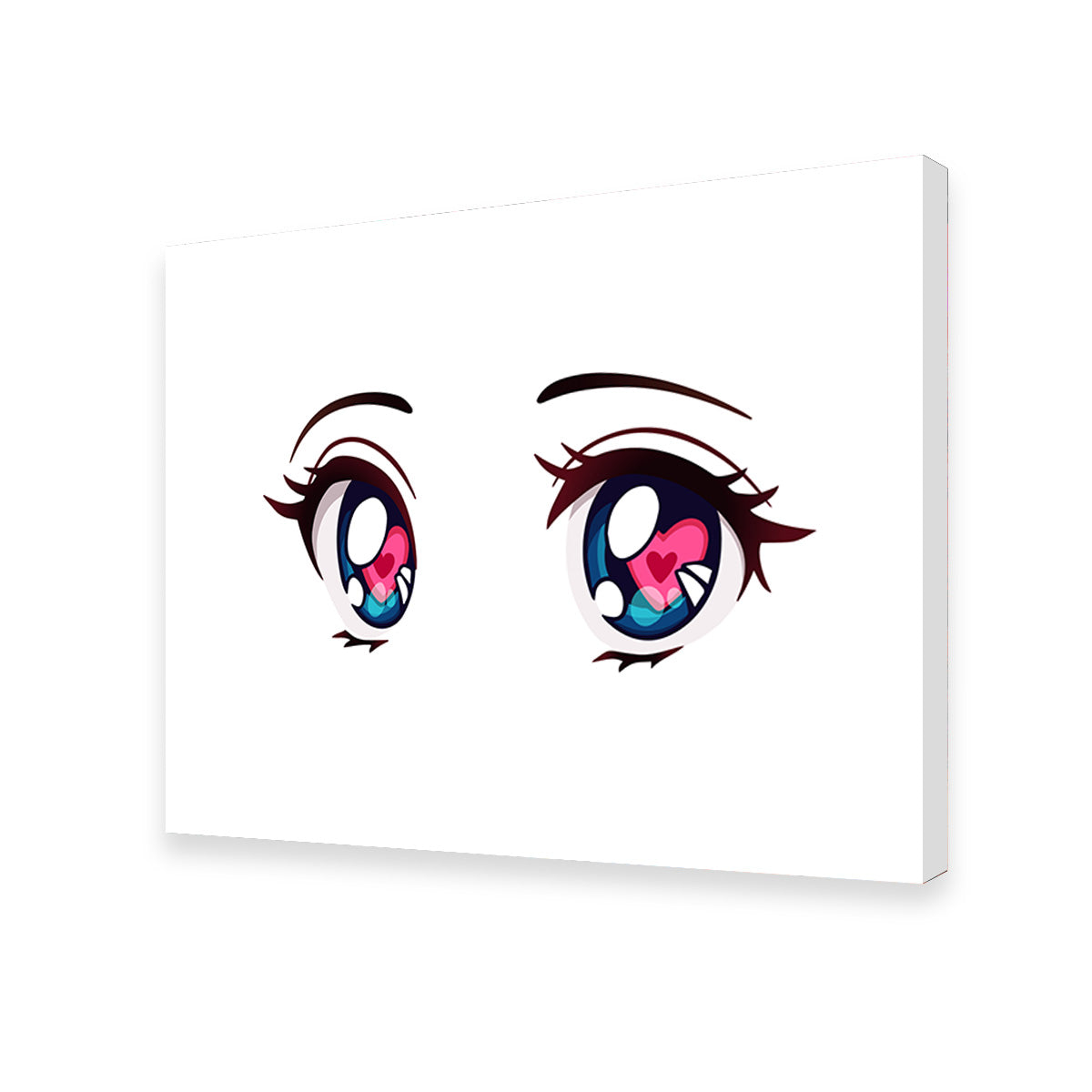 Captivating Anime Style Big Blue Eyes Wall Art