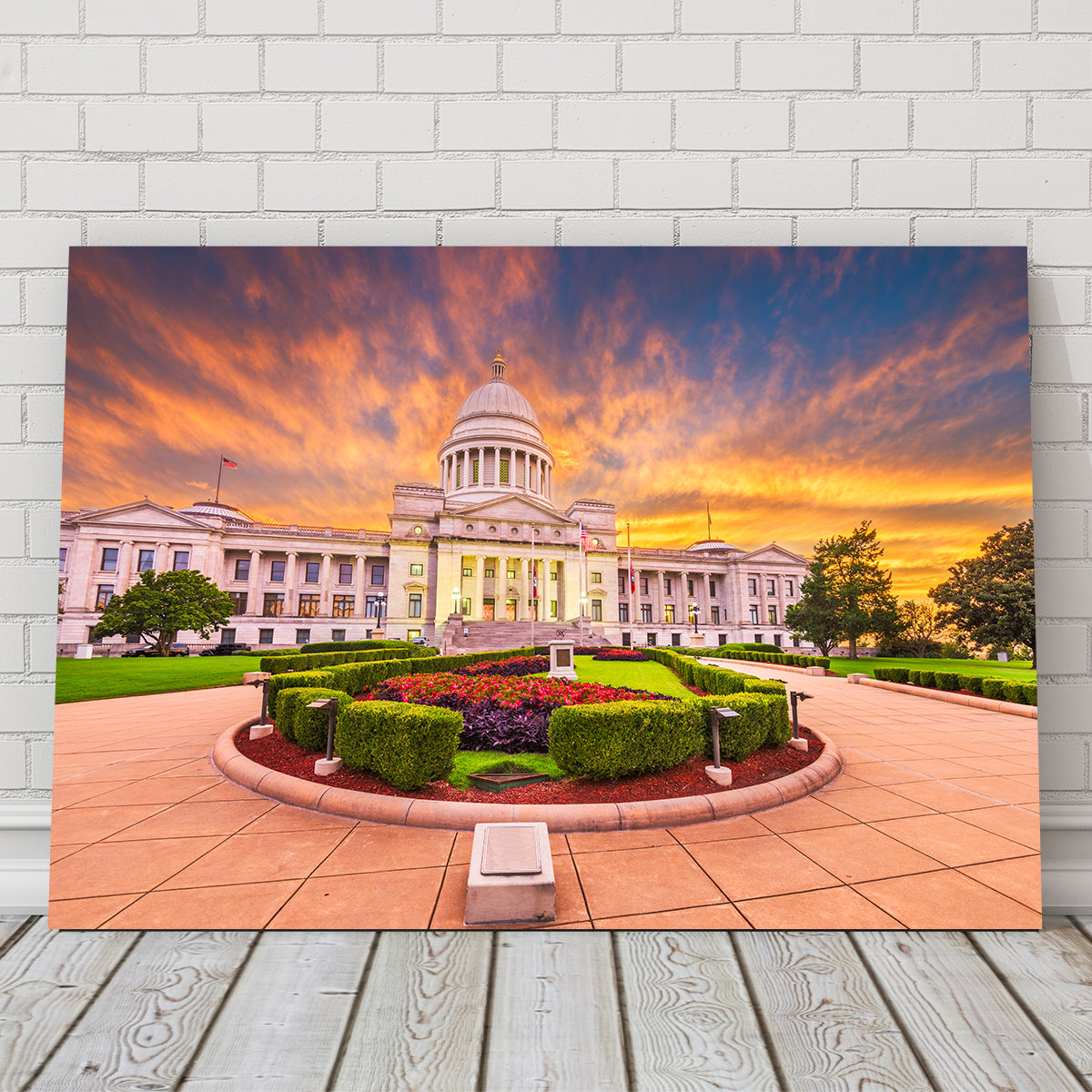 Stunning Arkansas State Capitol Building Wall Art - Museum Quality Canvas on Sustainable Pine Frames