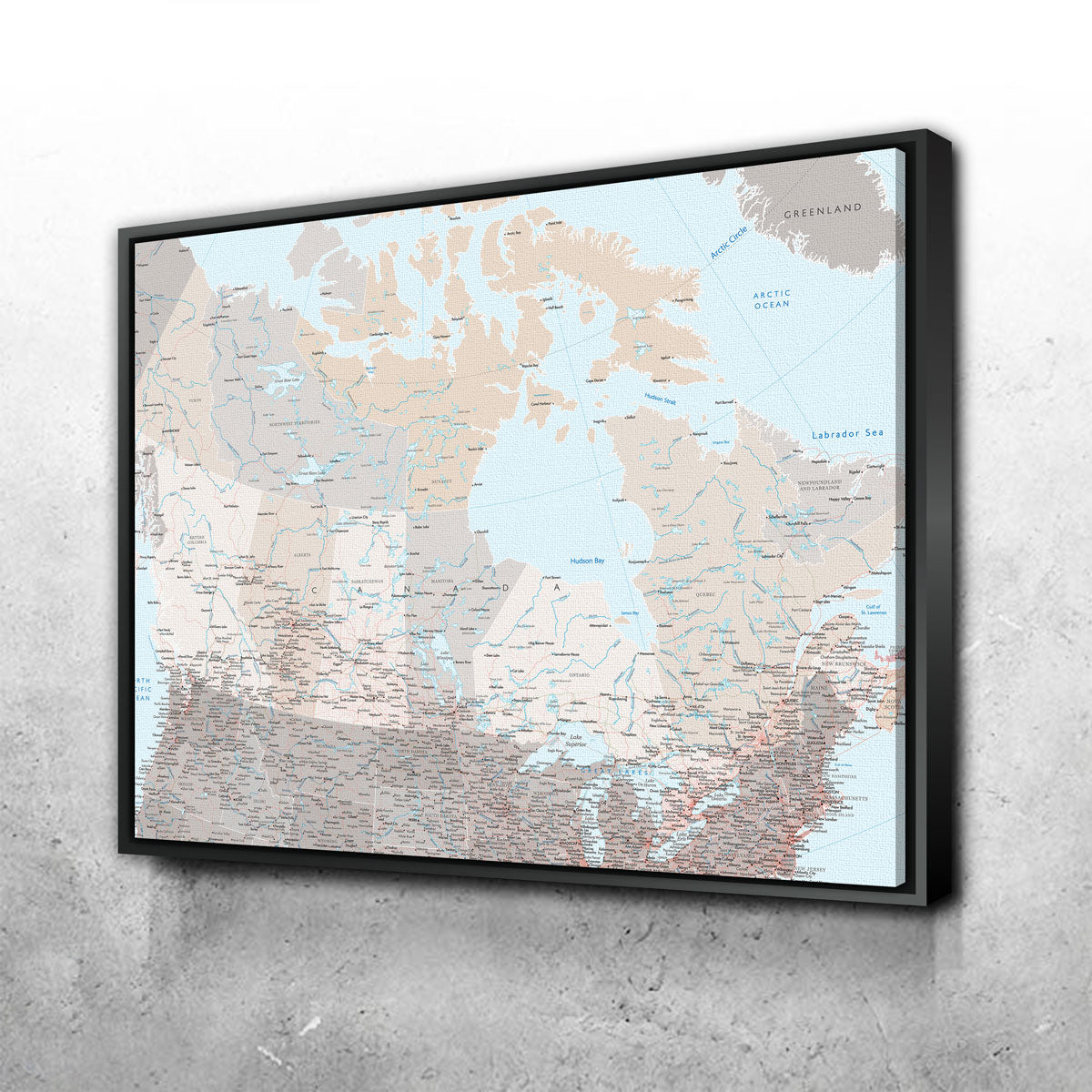Stunning Canada Map Wall Art by Blursbyai