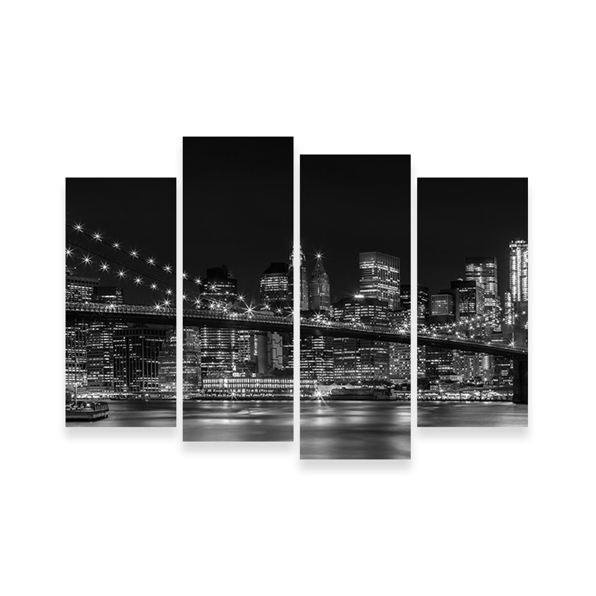 NYC Nightly Impressions - Stunning Panoramic Wall Art by Melanie Viola