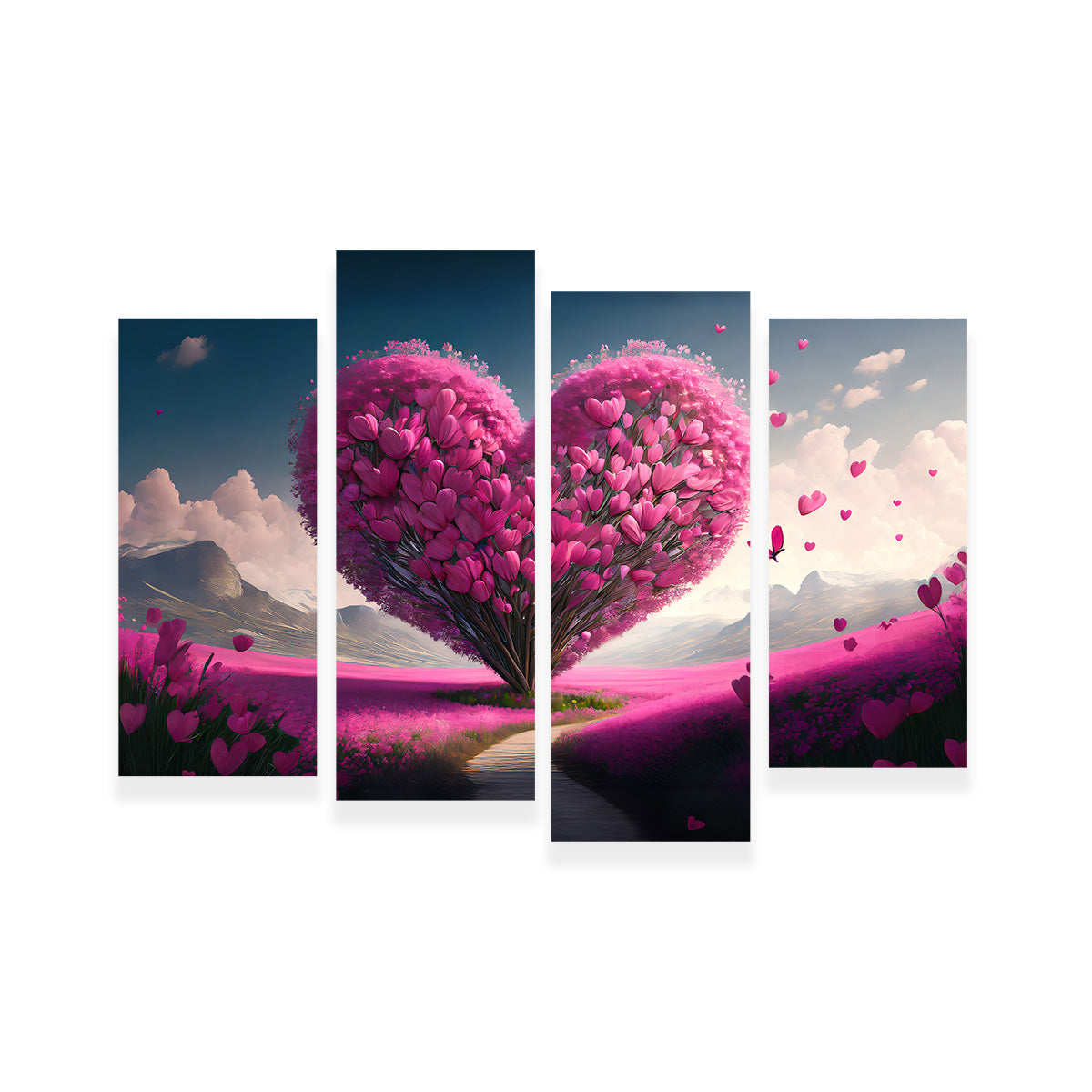 Gorgeous Pink Heart Wall Art