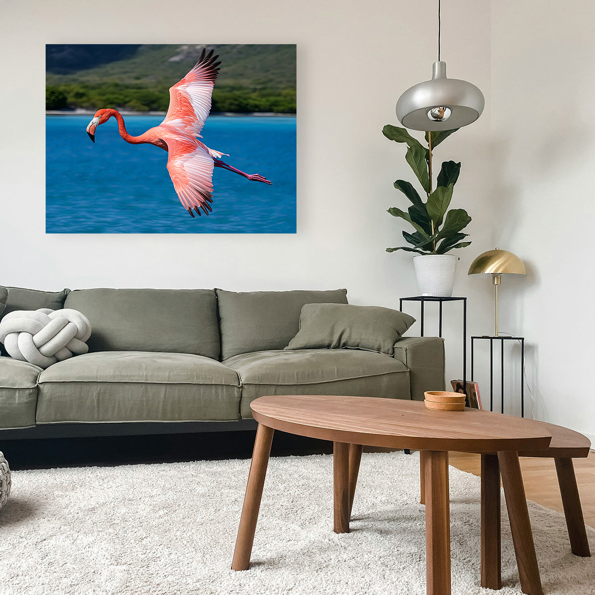 Stunning Pink Flamingo Flying Wall Art for Home Decor