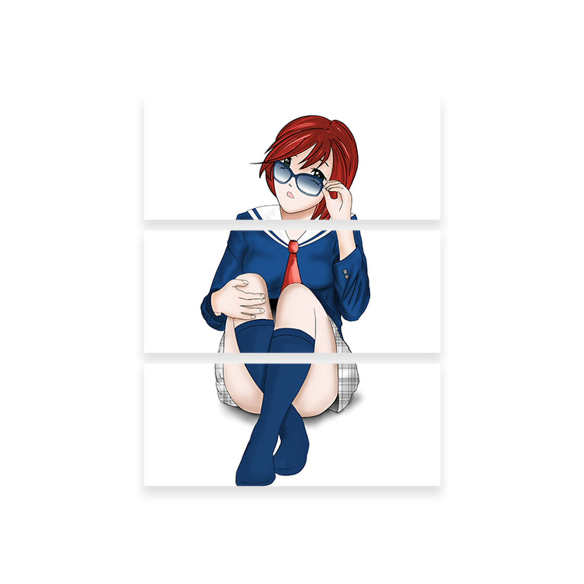 Captivating Anime School Girl Artwork