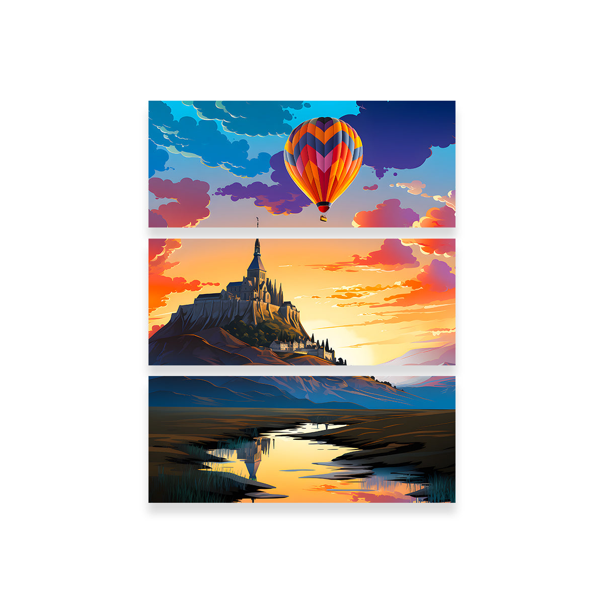 Exquisite Mont Saint - Michel Wall Art by Valth Graphics