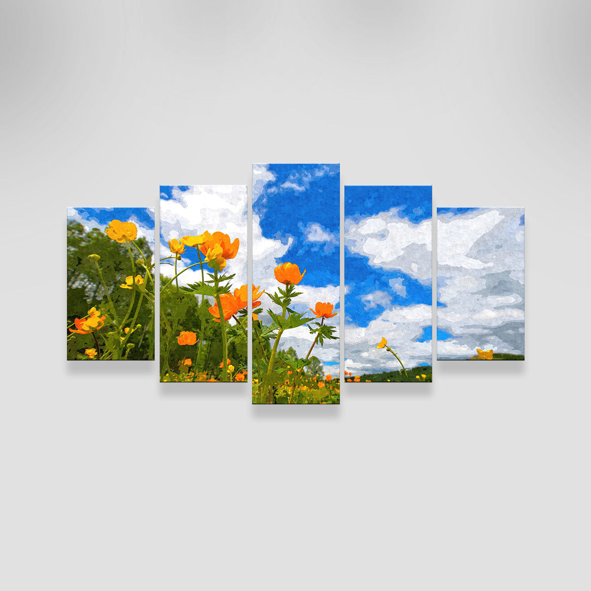 California Poppies Under The Blue Skies Stunning Wall Art by Denise Dundon