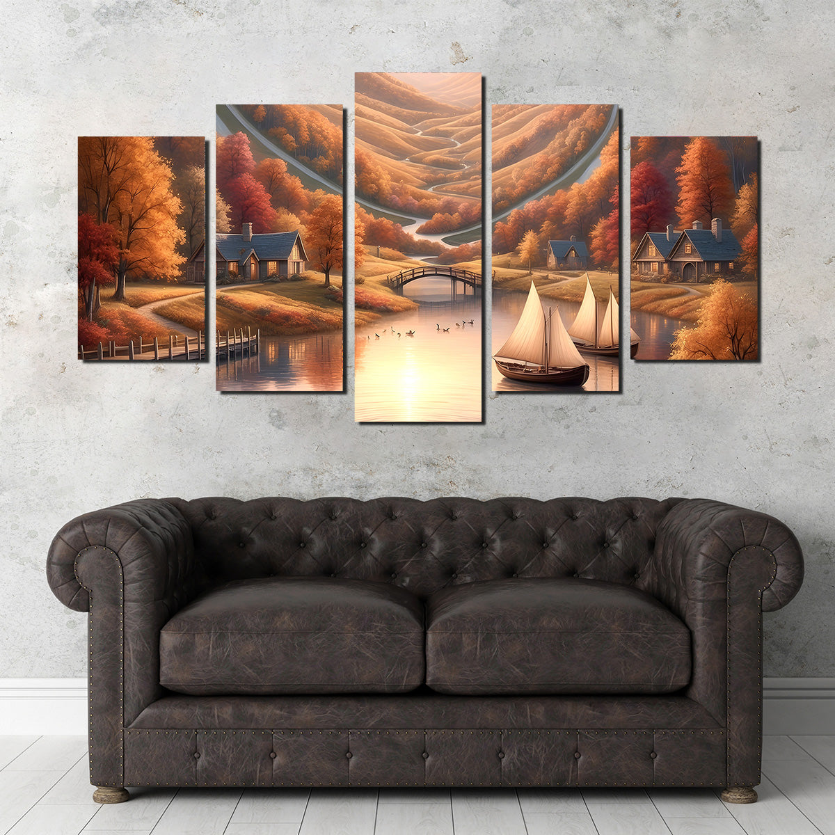Autumn Voyage: Exquisite Handmade Wall Art