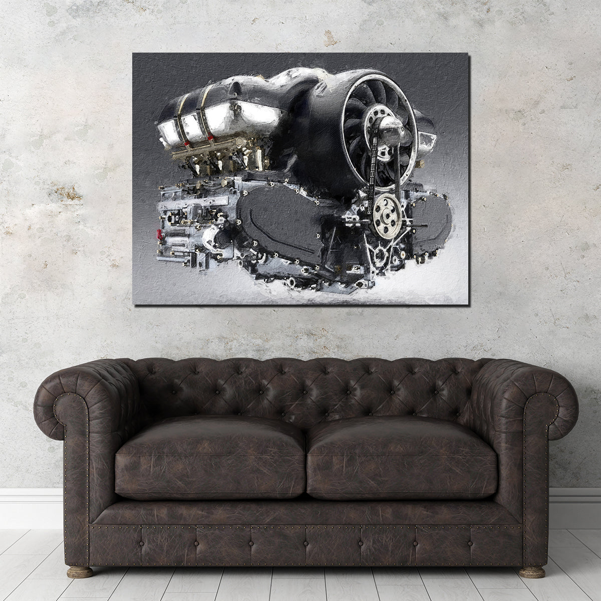 Stunning Porsche 911 Engine Wall Art by Stephen Chambers