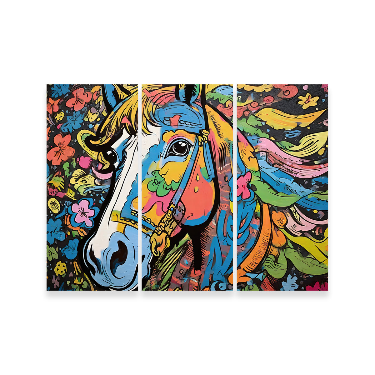 Stunning Horse Graffiti Wall Art by Stephen Chambers