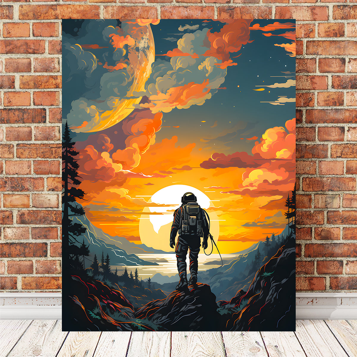 Stunning Astronaut Travelling Wall Art by Valth Graphics