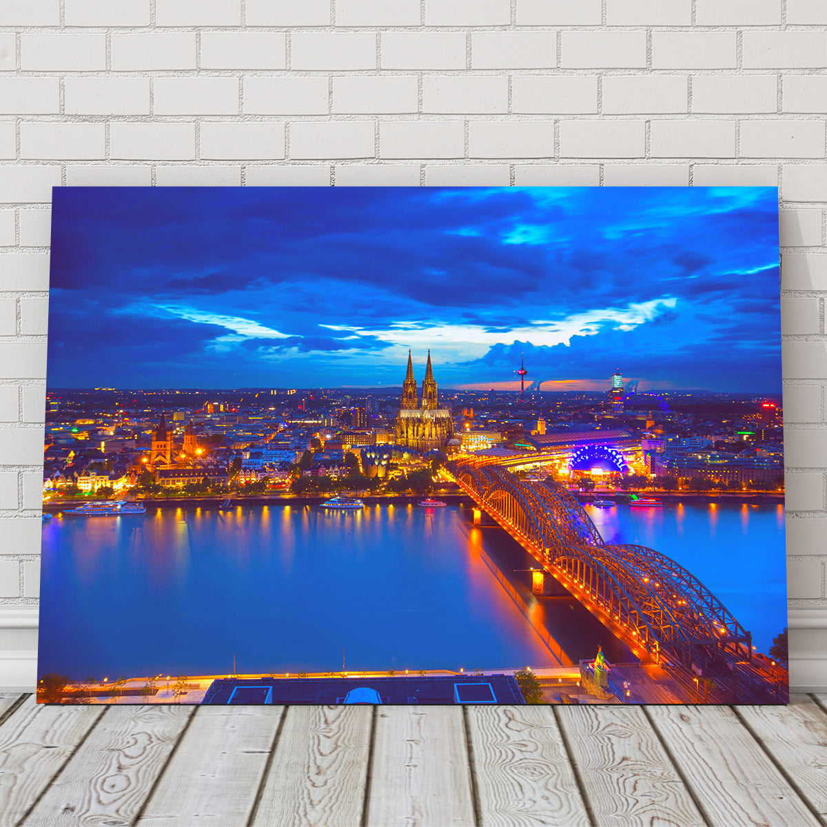 Hohenzollern Bridge Germany Wall Art - Museum Quality Canvas Print by Dina Rolle