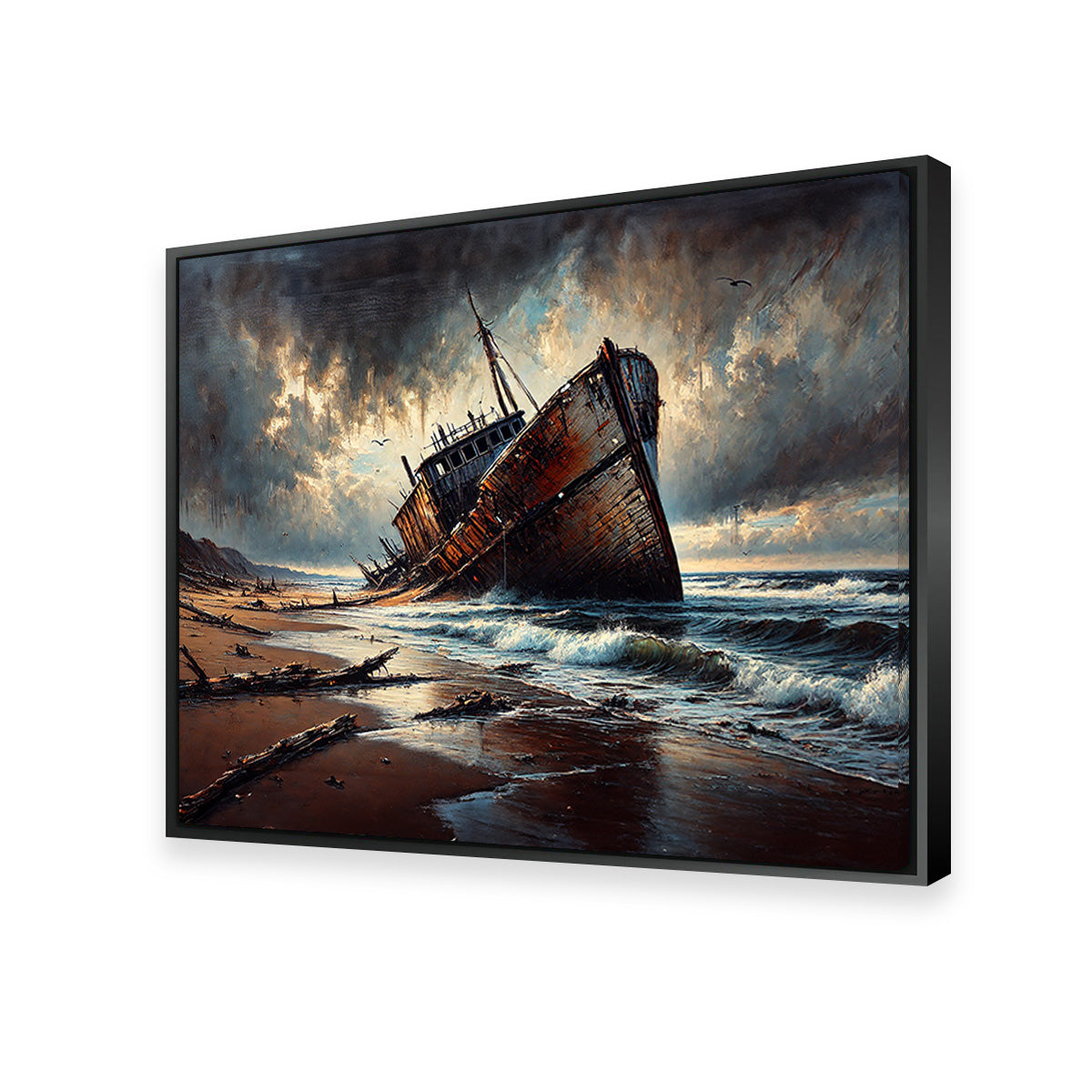 Exquisite Shipwreck Canvas Print for Wall Decor