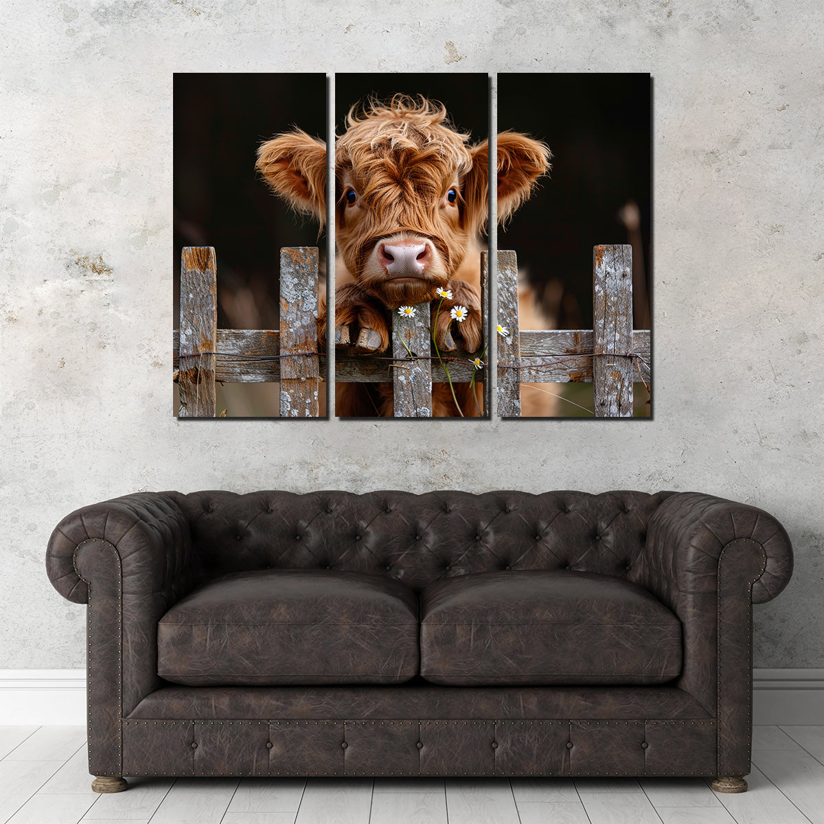Gorgeous Highland Baby Calf Wall Art for Stunning Home Decor
