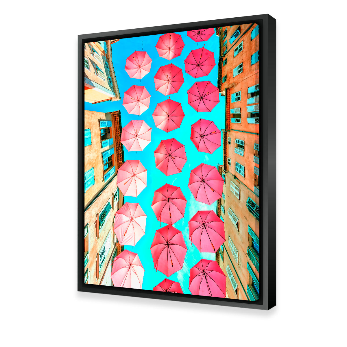 Stunning Pink Umbrellas Wall Art by Manjik Pictures