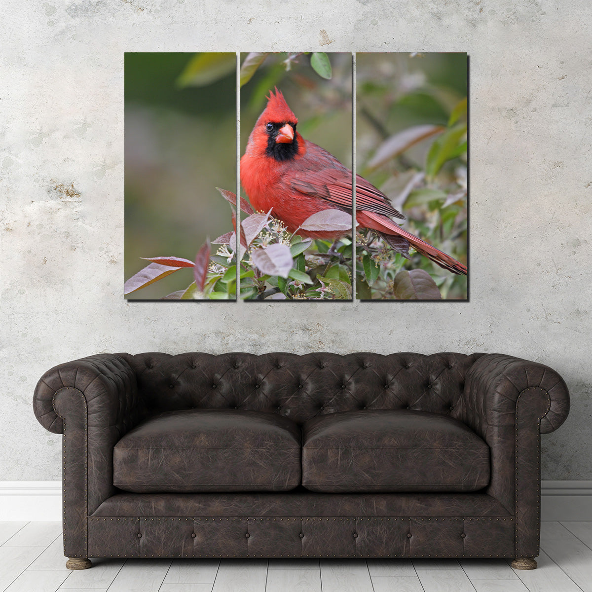 Exquisite Cardinal Perched Wall Art for Home Decor