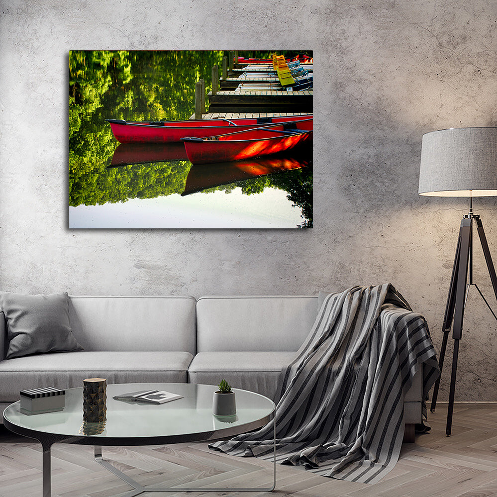 Exquisite Canoes at Devil's Den State Park Wall Art for Your Home Decor