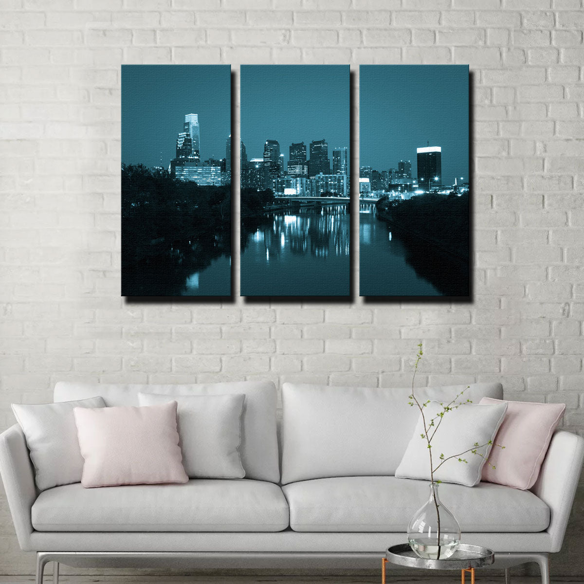 Stunning Night View of Philadelphia Wall Art for Home Decor