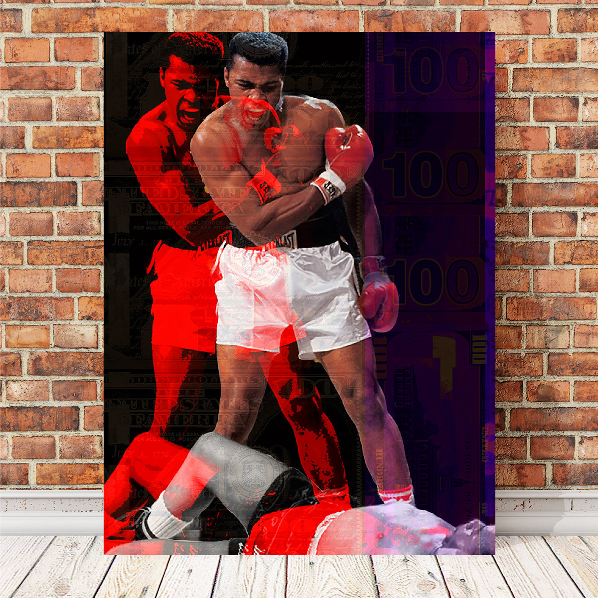 Stunning Ali Red Wall Art - Museum-Quality Canvas Print