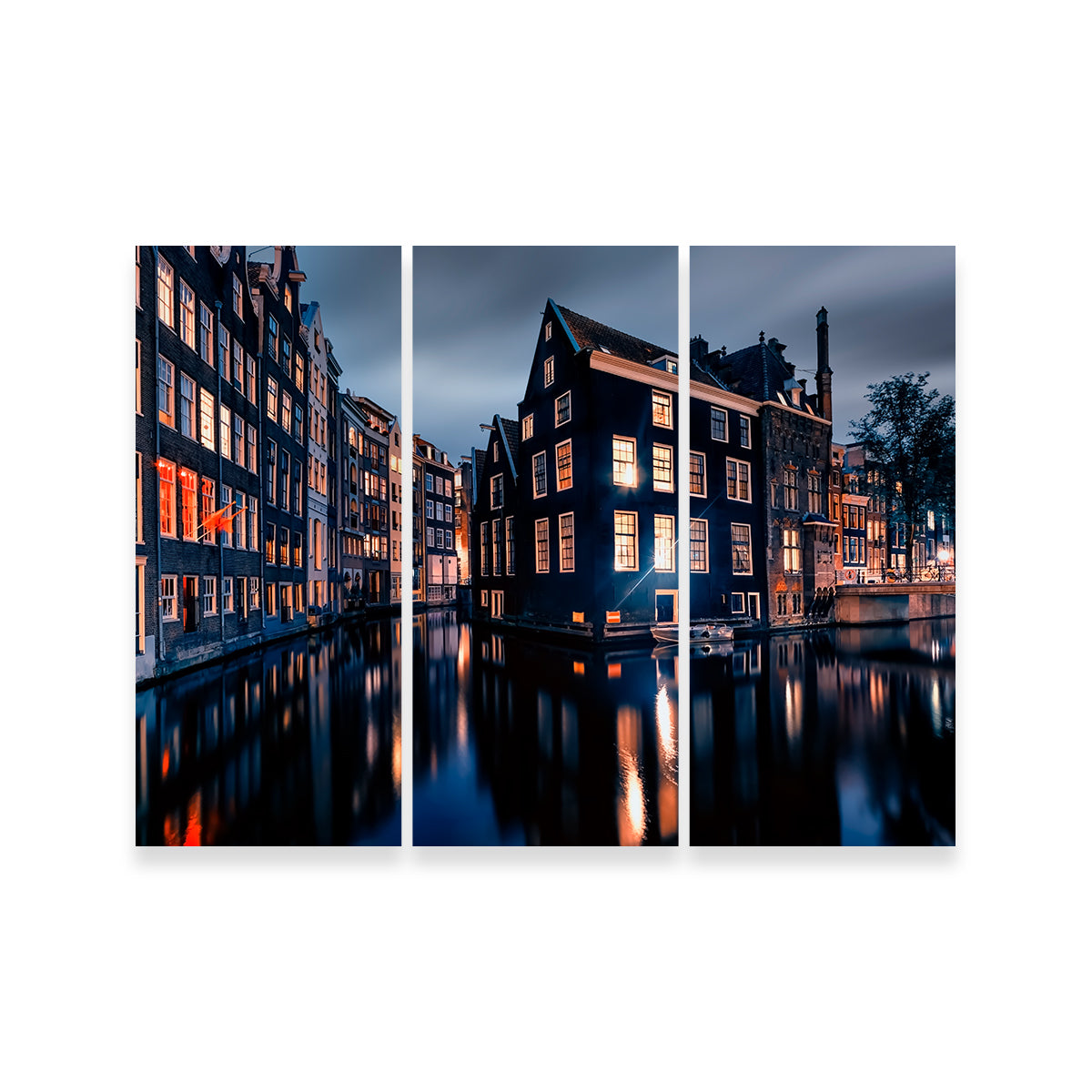 Enchanting Amsterdam By Night Wall Art for Stunning Home Decor