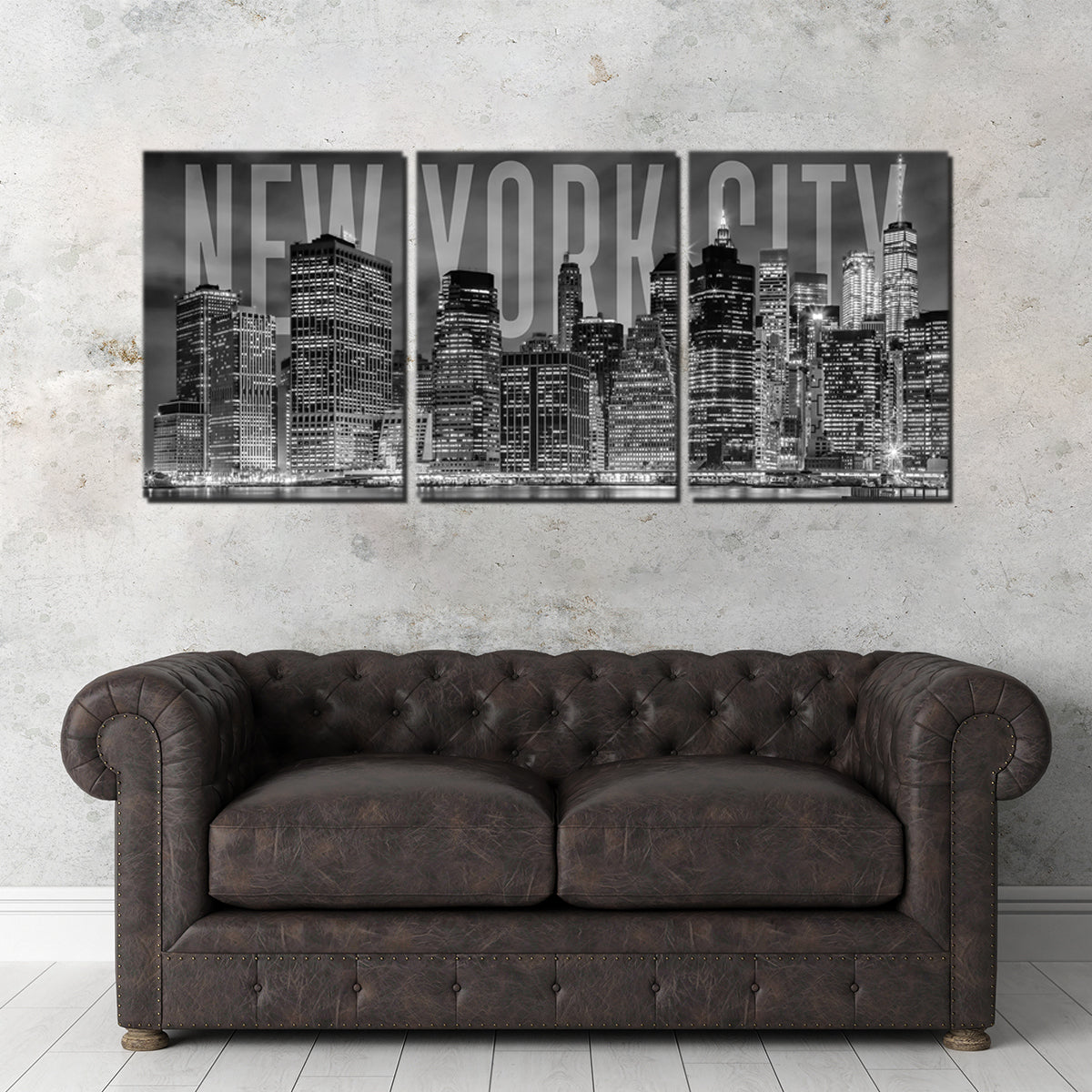 Stylish NYC Letters Black & White Wall Art for Modern Interiors
