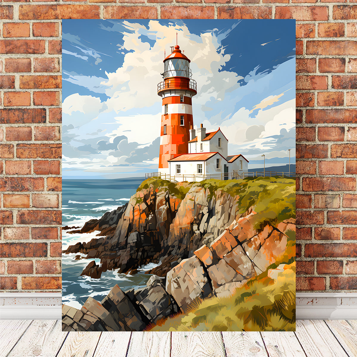 Norway Tranoy Lighthouse Wall Art - High - Quality Sustainable Canvas Print