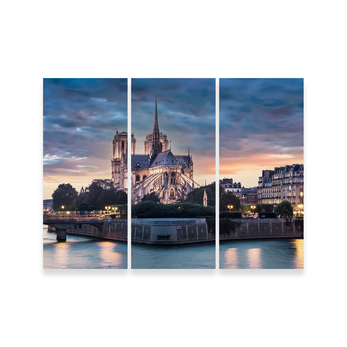Stunning Notre Dame Sunset Wall Art for Home Decor