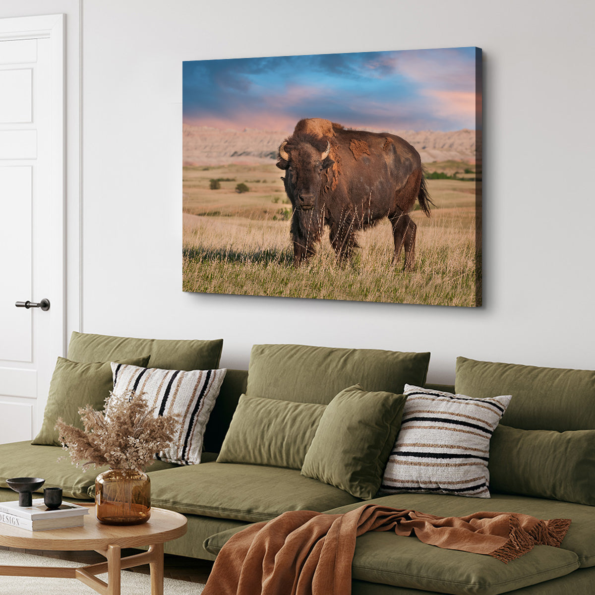 Stunning Badlands Bison Bull Wall Art for Striking Home Decor