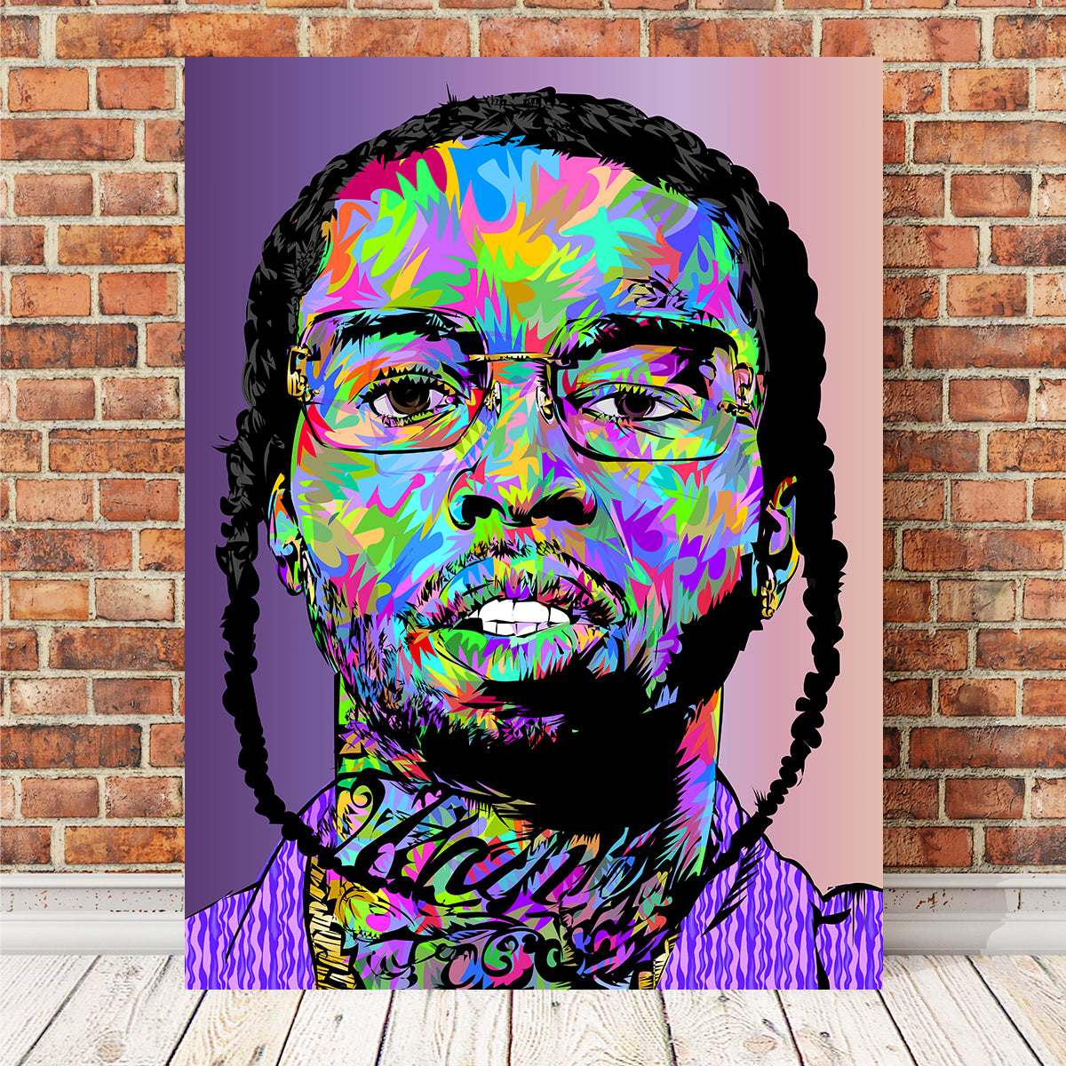 Eye - catching Pop Smoke Abstract Wall Art for Home Decor