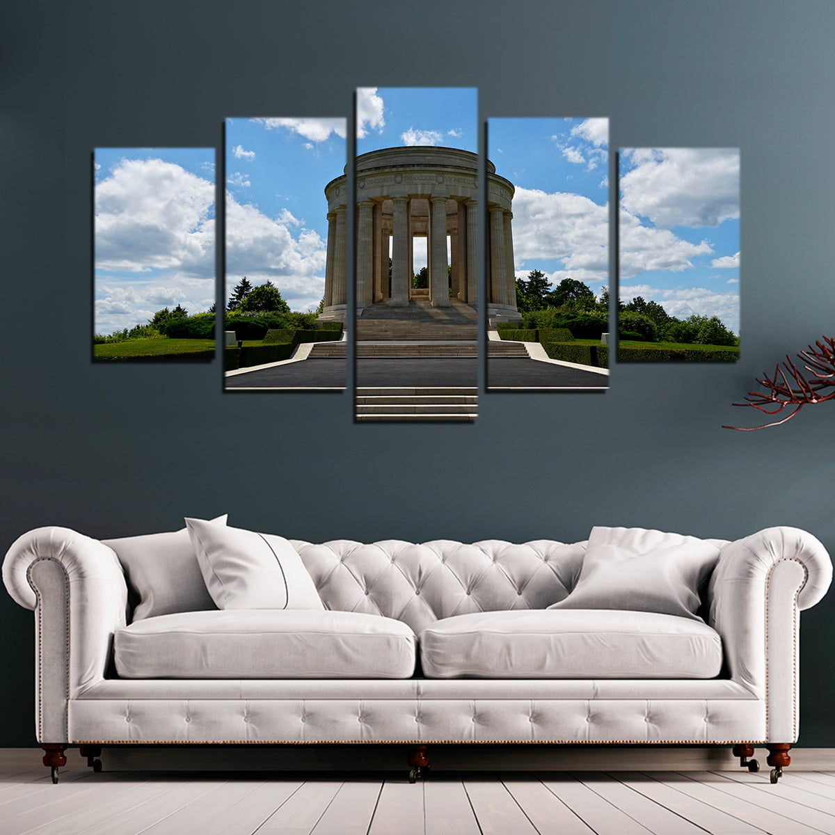 Montsec US WWI Memorial Wall Art - Stunning Canvas Print by David Campbell