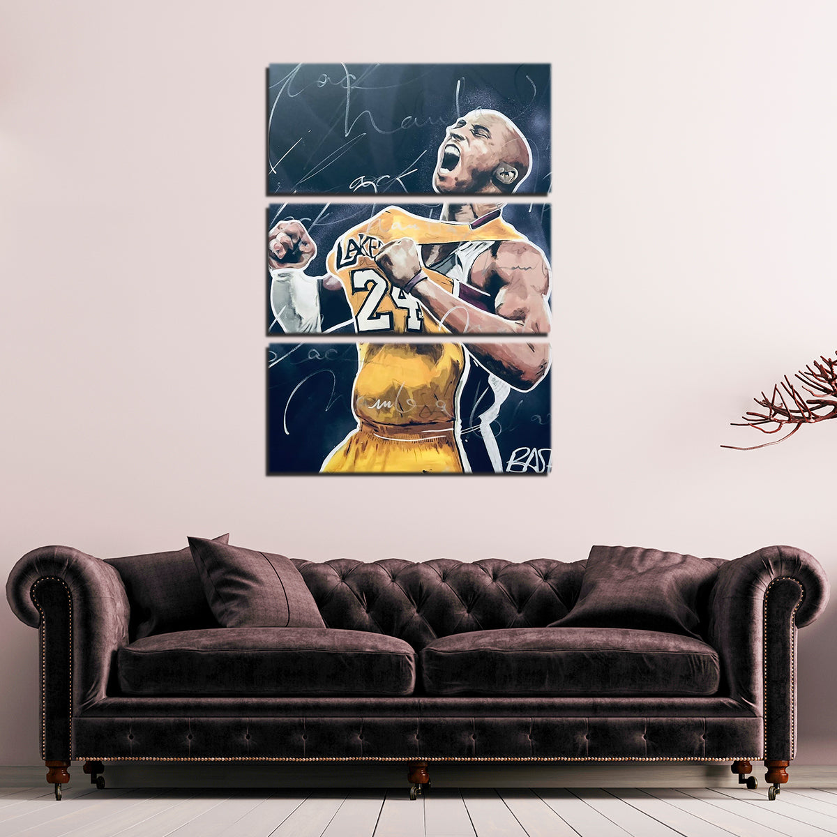 Stunning Portrait of Kobe Bryant Wall Art by Bash