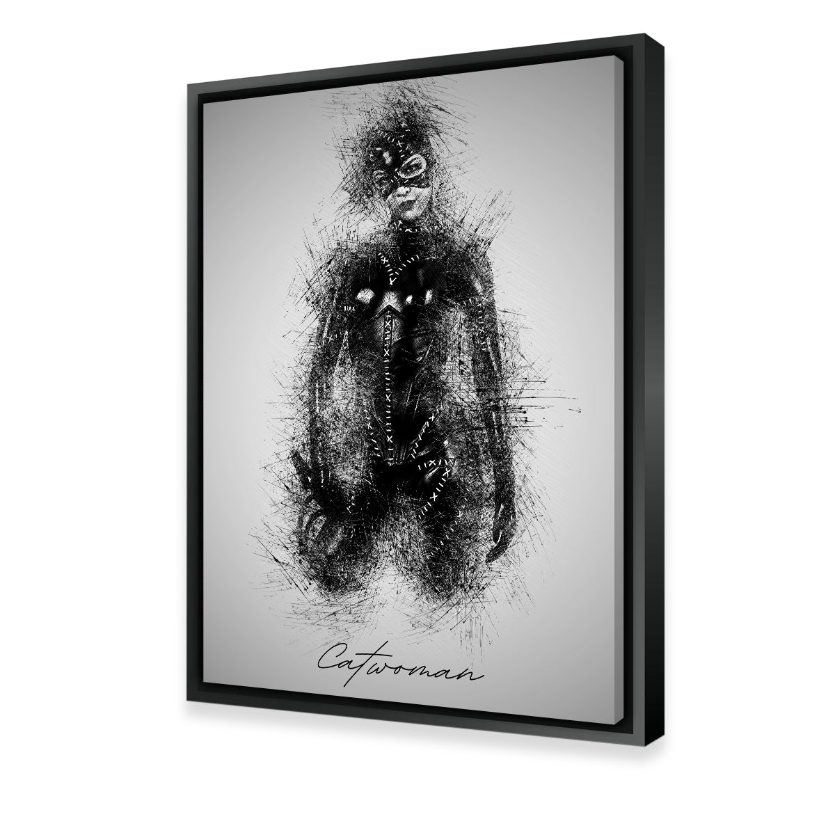 Stunning Catwoman Sketch Wall Art for Your Home Decor