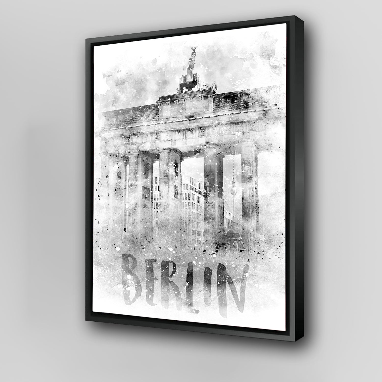 Exquisite Berlin Brandenburg Gate Watercolor Wall Art by Melanie Viola