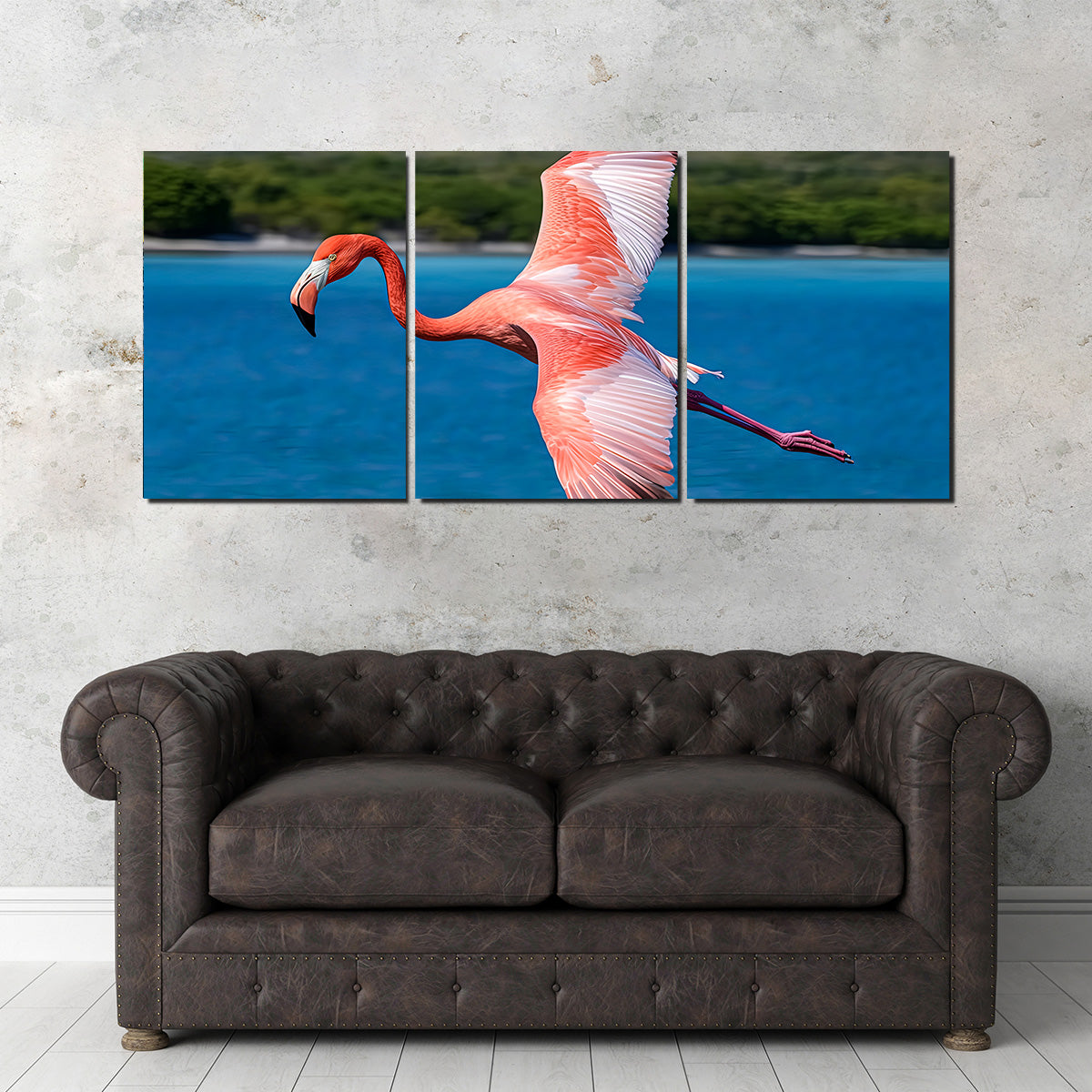 Stunning Pink Flamingo Flying Wall Art for Home Decor
