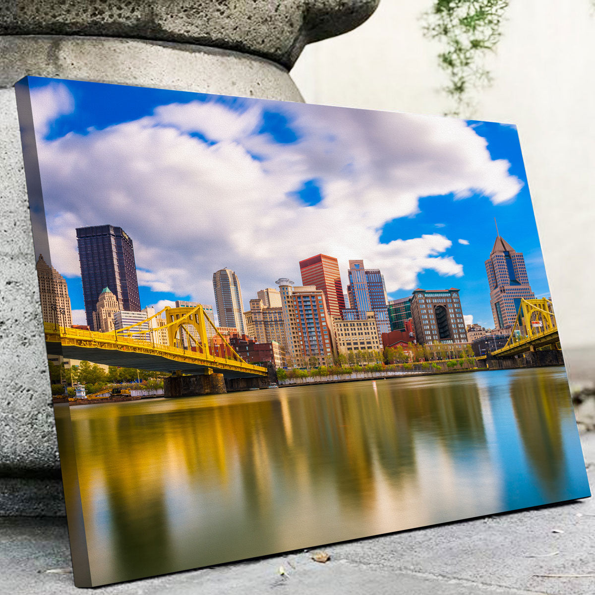 Exquisite Pittsburgh Allegheny River Wall Art - Museum-Quality Canvas on Sustainable Pine Frames