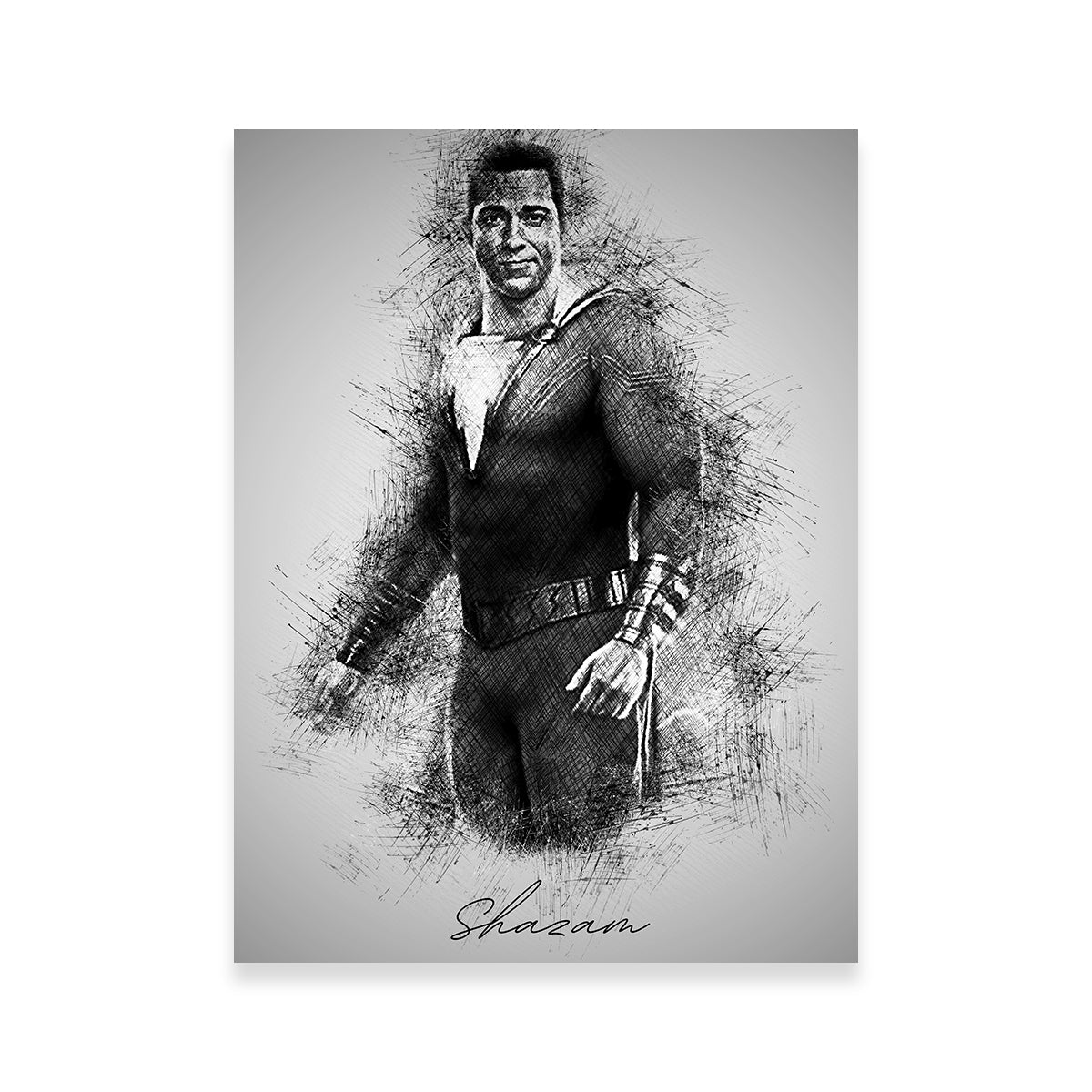 Stunning Shazam Wall Art - Handmade Museum-Quality Canvas