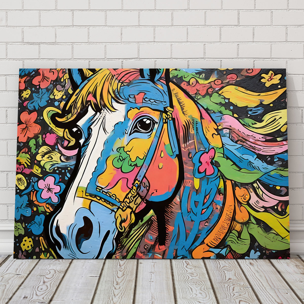 Stunning Horse Graffiti Wall Art by Stephen Chambers