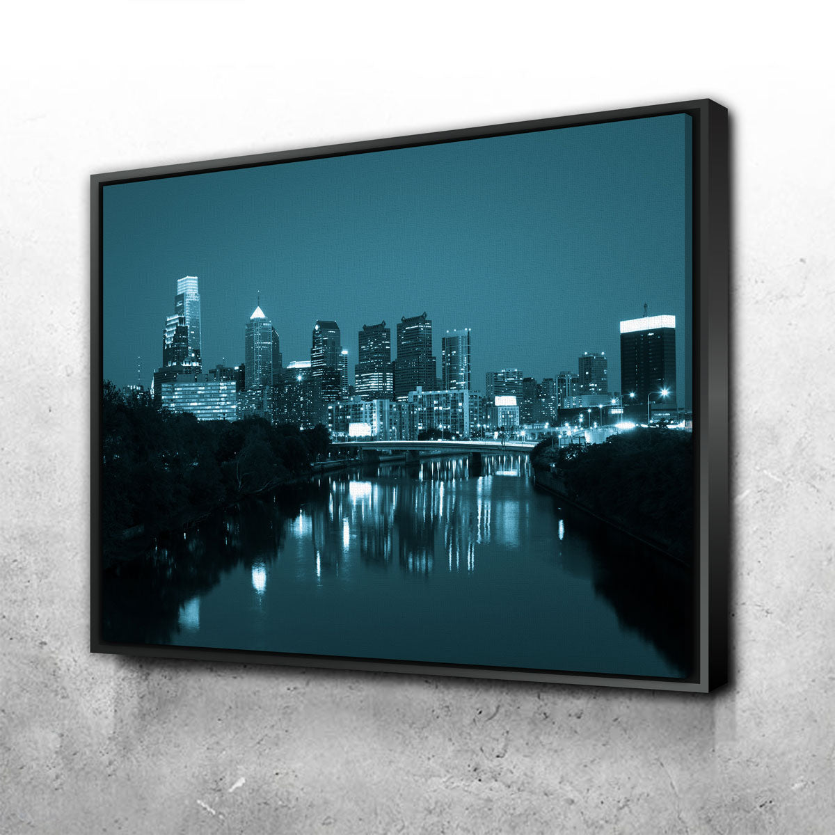 Stunning Night View of Philadelphia Wall Art for Home Decor