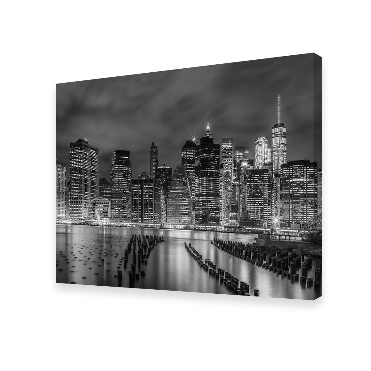 Stunning New York City Monochrome Night Impressions Wall Art by Melanie Viola