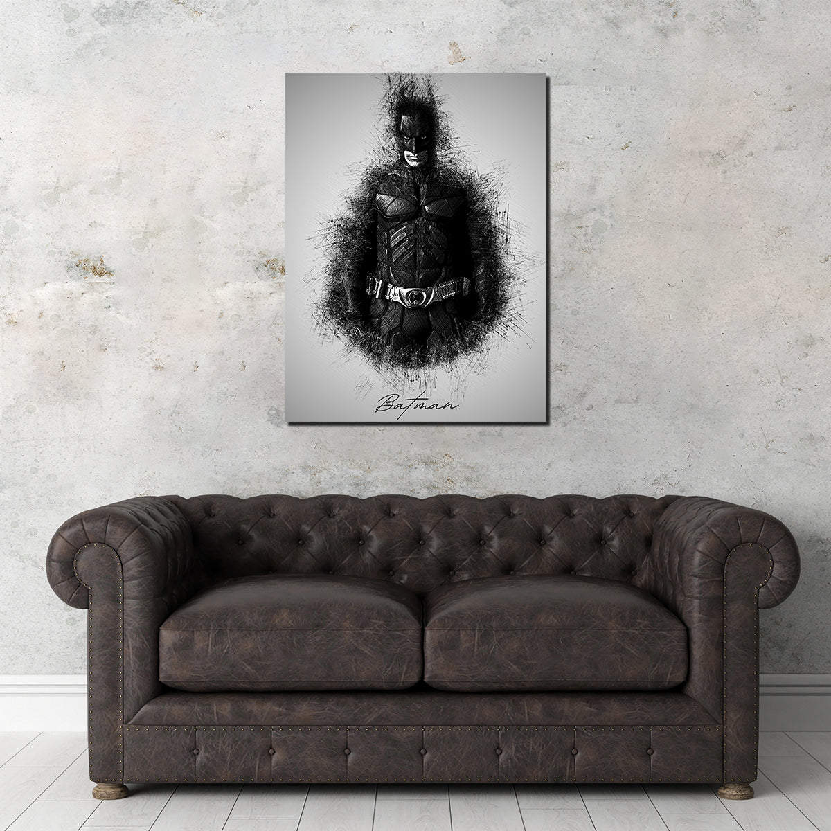 Stunning Batman Sketch Wall Art for Your Home Decor