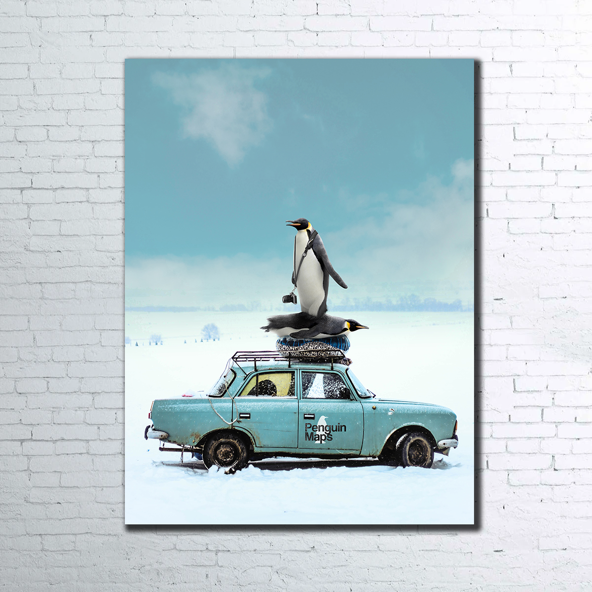 Exquisite Penguin Maps Wall Art by Ibrahim Saifee