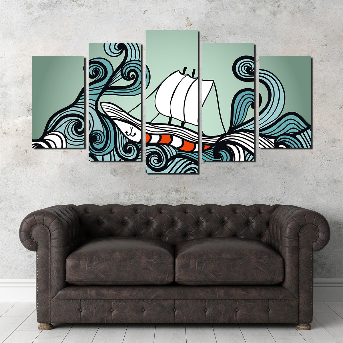 Exquisite Ship Art Wall Decor Canvas