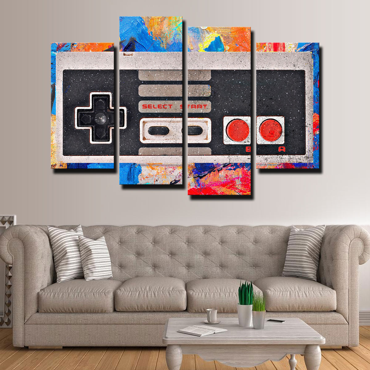 Stylish NES Controller Wall Art - Ideal Decor for Gaming Fans