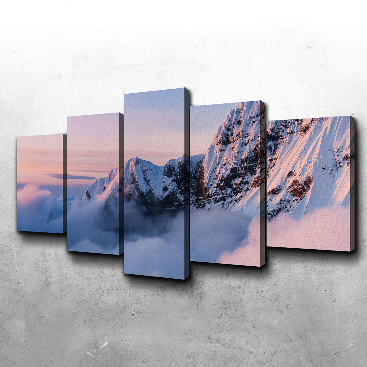 Exquisite Snowy Peaks Wall Art by Lucas Moore