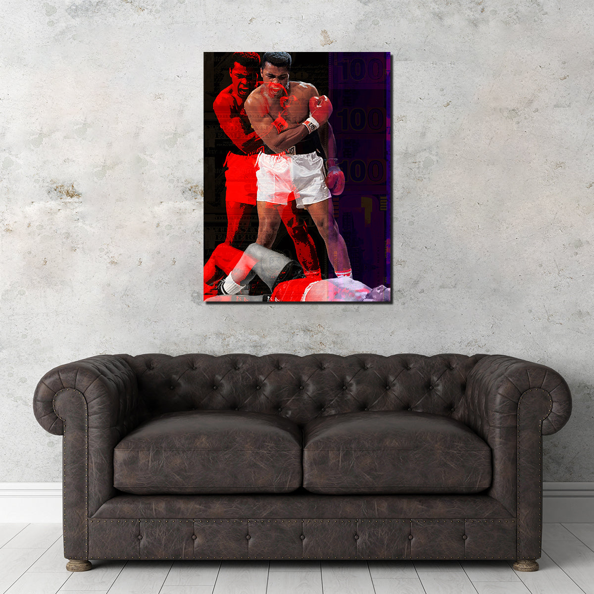 Stunning Ali Red Wall Art - Museum-Quality Canvas Print