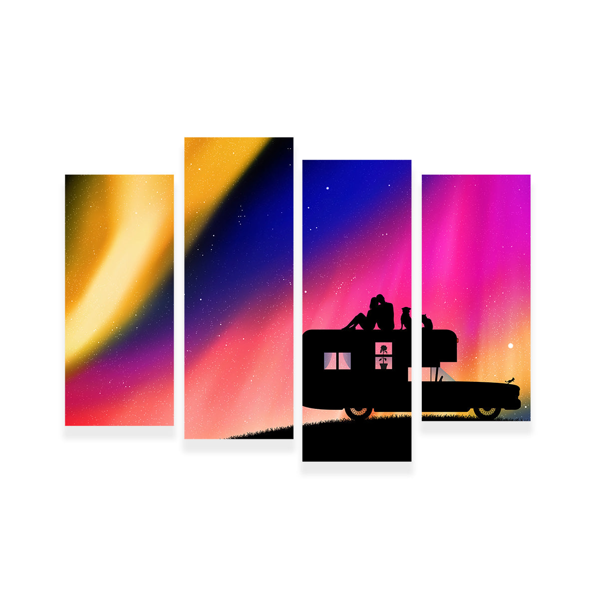 Stunning Northern Lights Camping Wall Art for Your Home Decor