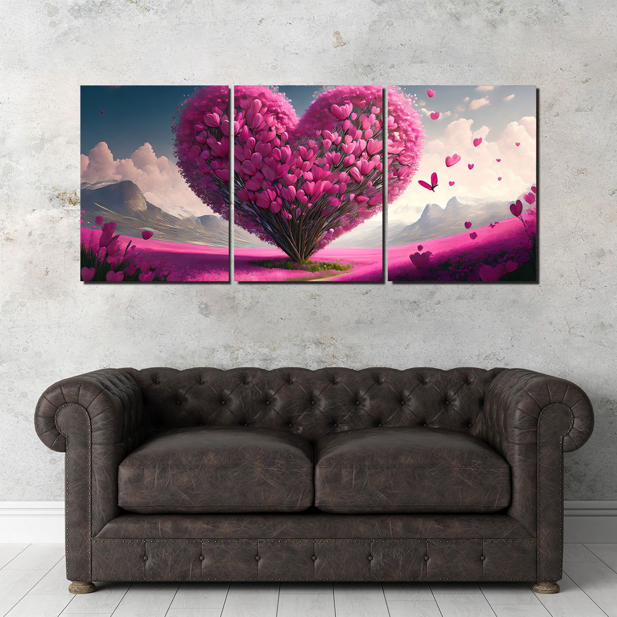 Gorgeous Pink Heart Wall Art