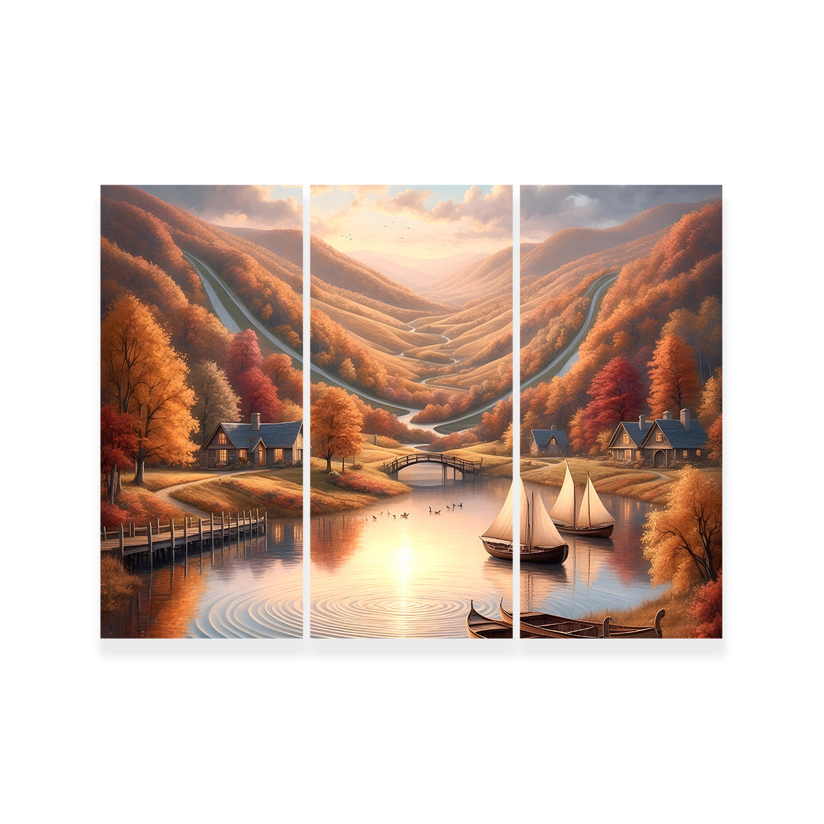 Autumn Voyage: Exquisite Handmade Wall Art