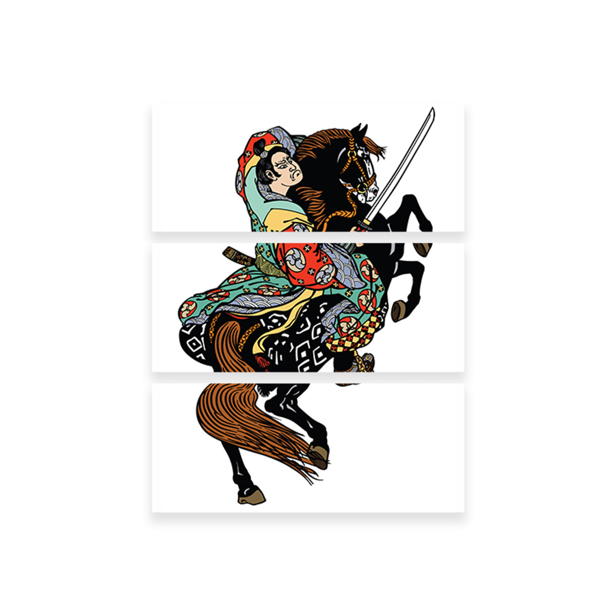 Exquisite Noble Samurai Horseman Wall Art for Stunning Decor